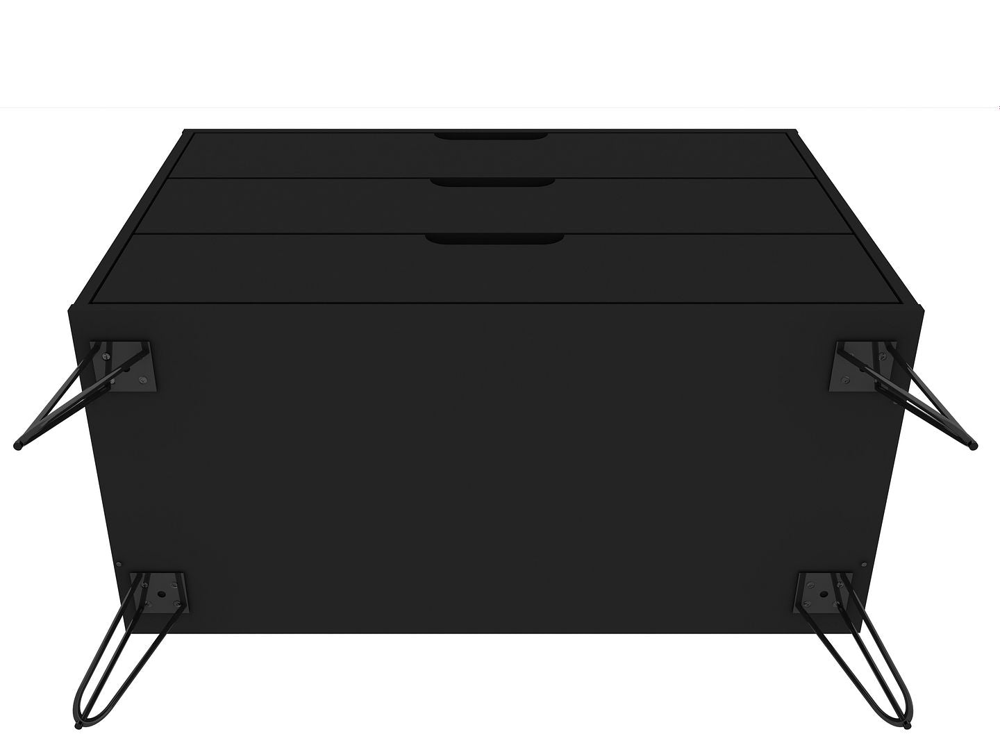 Manhattan Comfort Rockefeller Dresser Cabinet With 3-Drawers In Black