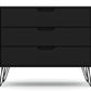 Manhattan Comfort Rockefeller Dresser Cabinet With 3-Drawers In Black