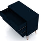 Manhattan Comfort Rockefeller Dresser Cabinet With 3-Drawers In Tatiana Midnight Blue