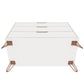 Manhattan Comfort Rockefeller Dresser Cabinet With 3-Drawers In White