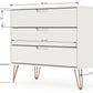 Manhattan Comfort Rockefeller Dresser Cabinet With 3-Drawers In White