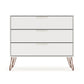 Manhattan Comfort Rockefeller Dresser Cabinet With 3-Drawers In White