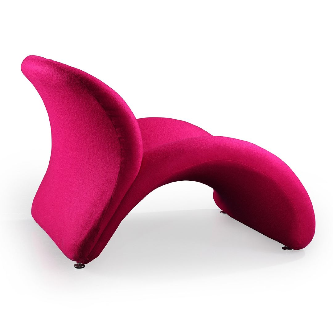 Manhattan Comfort Rosebud Fuchsia Pink Wool Blend Accent Chairs In A Set Of 2