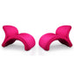 Manhattan Comfort Rosebud Fuchsia Pink Wool Blend Accent Chairs In A Set Of 2