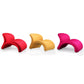 Manhattan Comfort Rosebud Multi Colored 3-Piece Accent Chairs In Red, Fuchsia Pink, & Yellow