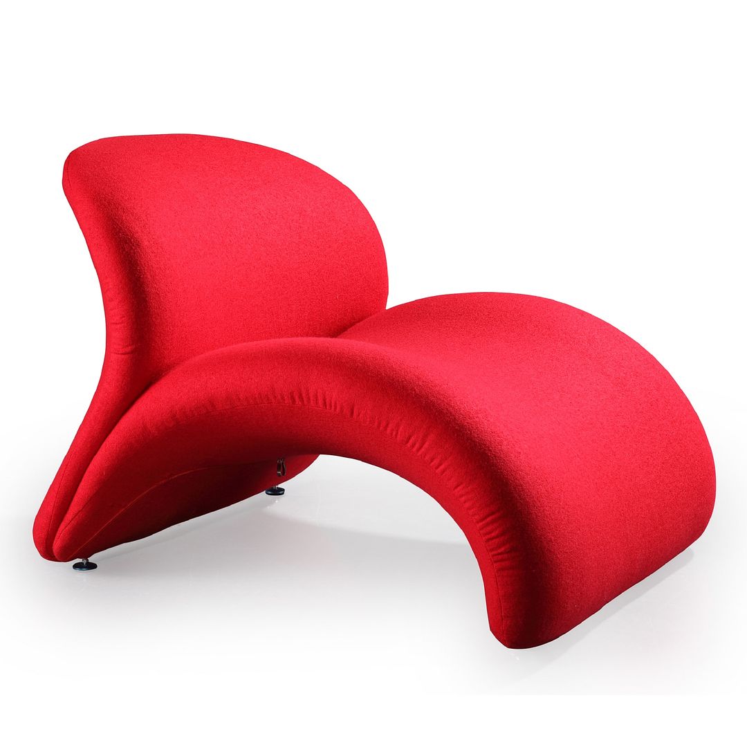 Manhattan Comfort Rosebud Red Wool Blend Accent Chairs In A Set Of 2