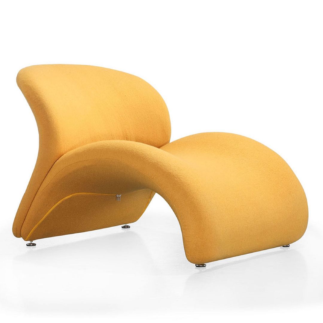 Manhattan Comfort Rosebud Yellow Wool Blend Accent Chairs In A Set Of 2