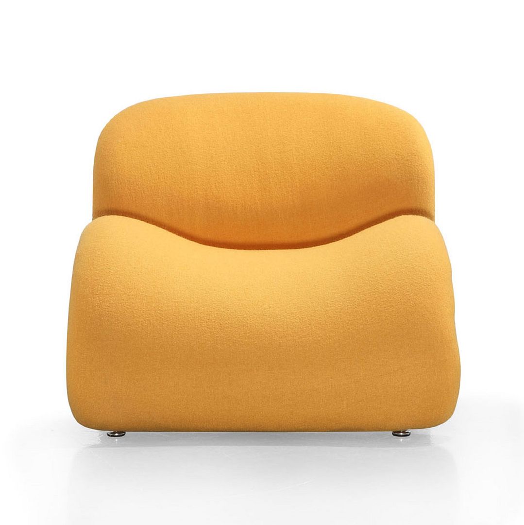 Manhattan Comfort Rosebud Yellow Wool Blend Accent Chairs In A Set Of 2