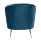 Manhattan Comfort Rosemont Blue & Gold Velvet Accent Chair