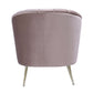 Manhattan Comfort Rosemont Blush & Gold Velvet Accent Chair