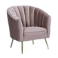 Manhattan Comfort Rosemont Blush & Gold Velvet Accent Chair