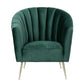 Manhattan Comfort Rosemont Green & Gold Velvet Accent Chair