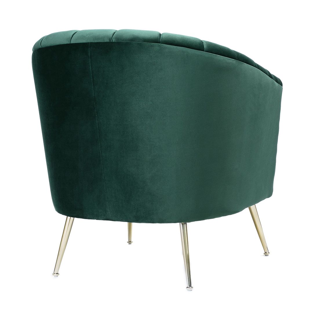 Manhattan Comfort Rosemont Green & Gold Velvet Accent Chair