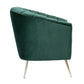 Manhattan Comfort Rosemont Green & Gold Velvet Accent Chair