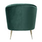 Manhattan Comfort Rosemont Green & Gold Velvet Accent Chair