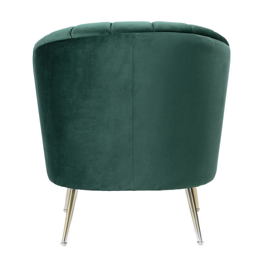 Manhattan Comfort Rosemont Green & Gold Velvet Accent Chair