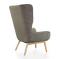 Manhattan Comfort Sampson Graphite & Natural Twill Accent Chair