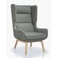 Manhattan Comfort Sampson Graphite & Natural Twill Accent Chair