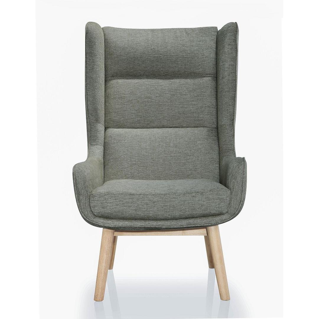 Manhattan Comfort Sampson Graphite & Natural Twill Accent Chairs In A Set Of 2