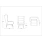 Manhattan Comfort Sampson Graphite & Natural Twill Accent Chairs In A Set Of 2