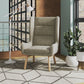 Manhattan Comfort Sampson Wheat & Natural Twill Accent Chair