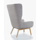 Manhattan Comfort Sampson Wheat & Natural Twill Accent Chair