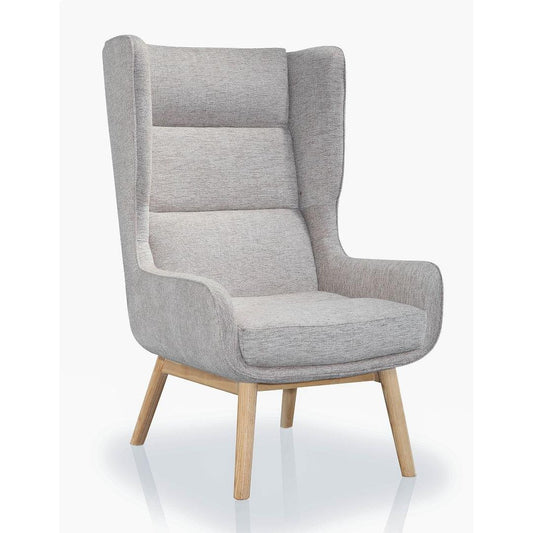Manhattan Comfort Sampson Wheat & Natural Twill Accent Chair