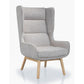 Manhattan Comfort Sampson Wheat & Natural Twill Accent Chairs In A Set Of 2