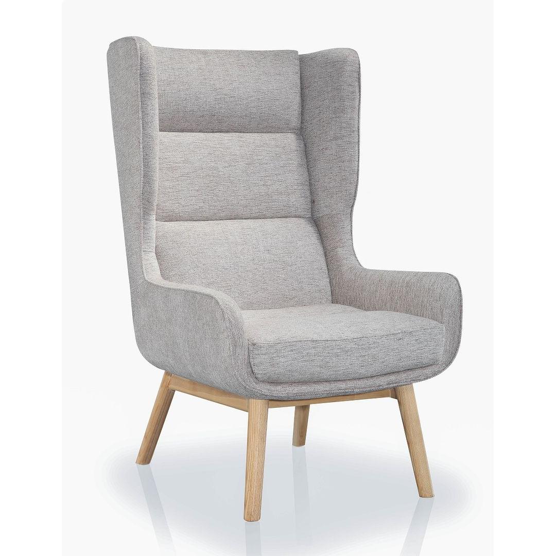 Manhattan Comfort Sampson Wheat & Natural Twill Accent Chairs In A Set Of 2