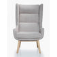 Manhattan Comfort Sampson Wheat & Natural Twill Accent Chairs In A Set Of 2