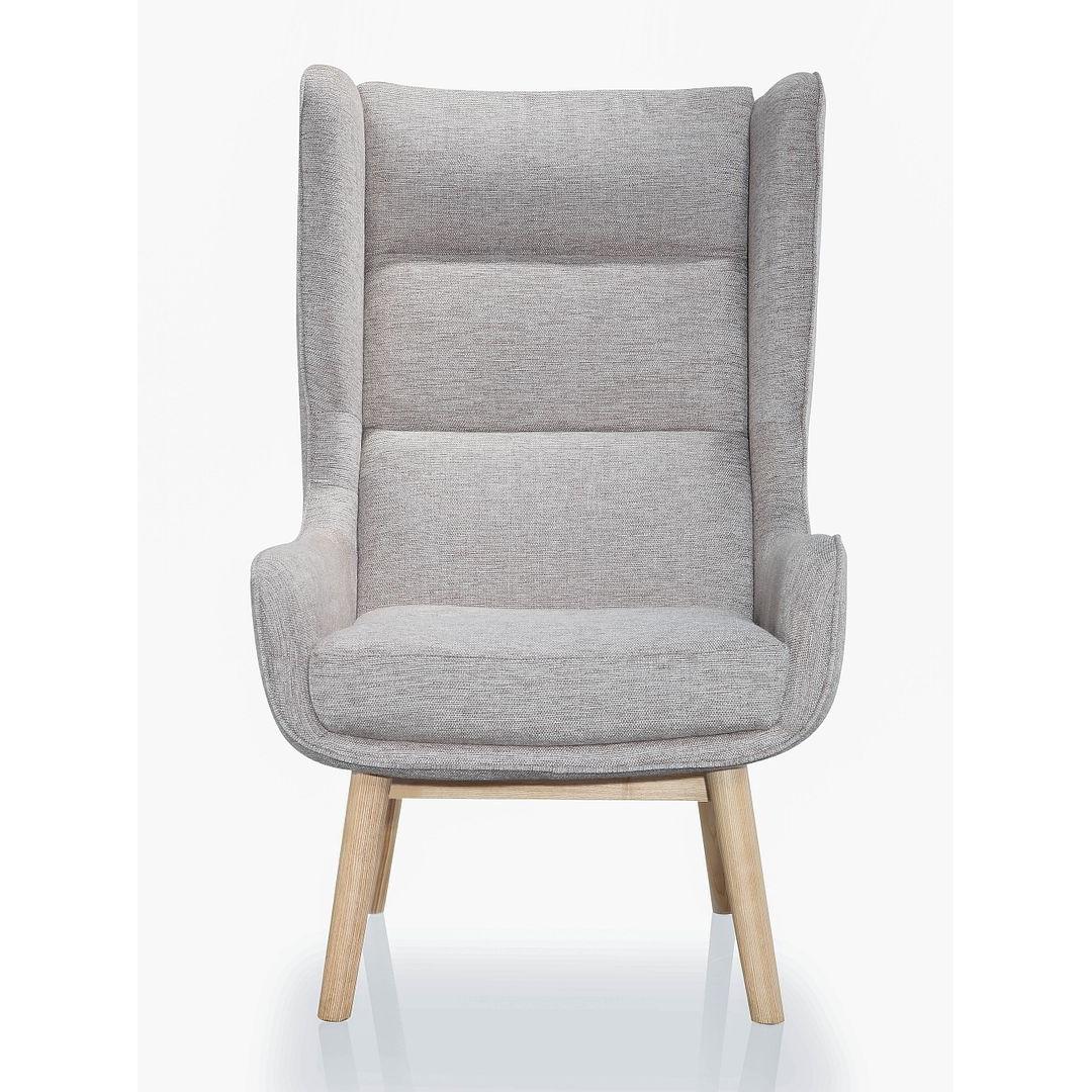Manhattan Comfort Sampson Wheat & Natural Twill Accent Chairs In A Set Of 2
