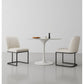 Manhattan Comfort Serena Faux Leather Dining Chair In Cream