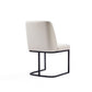 Manhattan Comfort Serena Faux Leather Dining Chair In Cream
