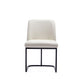 Manhattan Comfort Serena Faux Leather Dining Chair In Cream