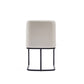 Manhattan Comfort Serena Faux Leather Dining Chair In Cream