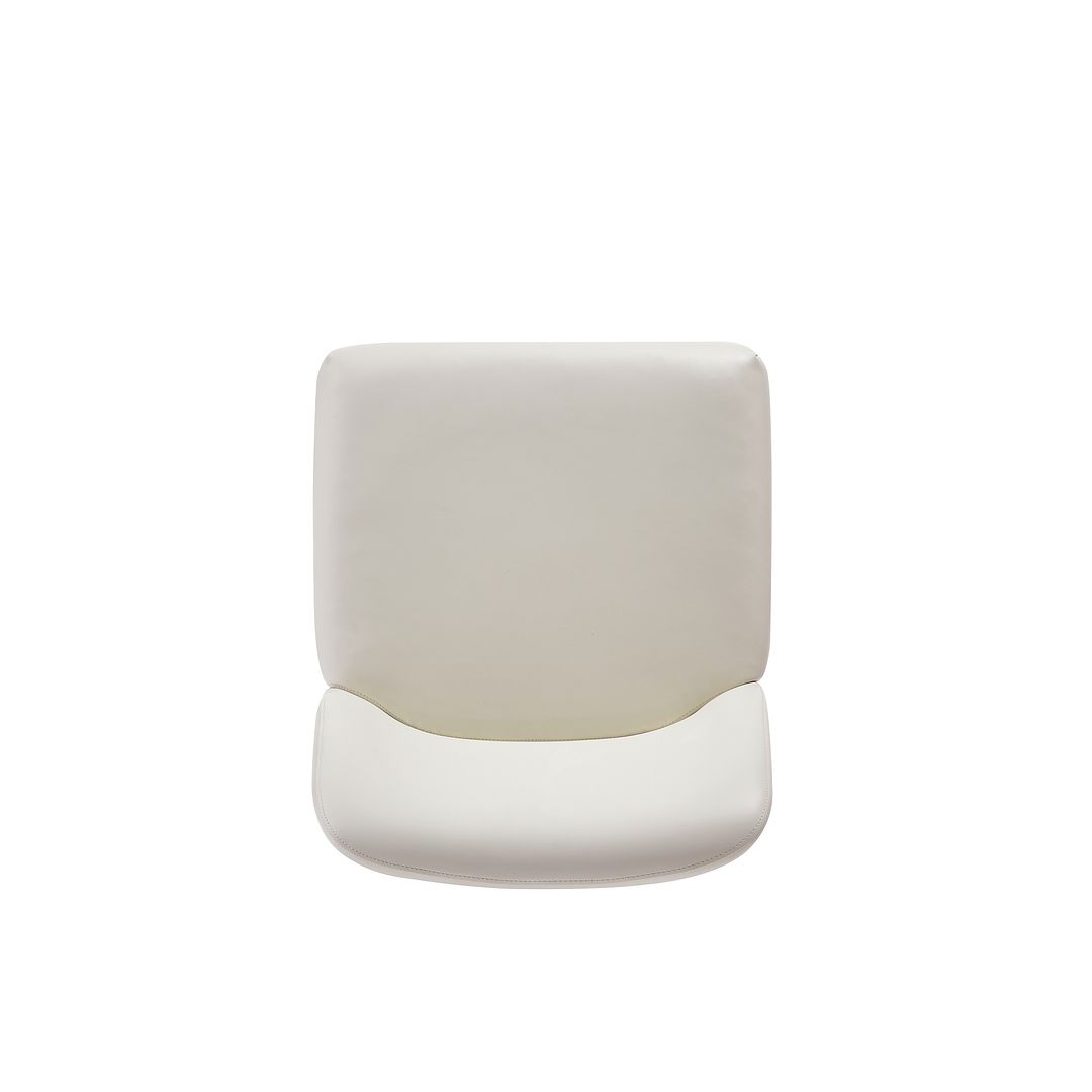 Manhattan Comfort Serena Faux Leather Dining Chair In Cream