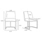 Manhattan Comfort Serena Faux Leather Dining Chair In Cream