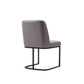 Manhattan Comfort Serena Faux Leather Dining Chair In Gray