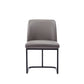 Manhattan Comfort Serena Faux Leather Dining Chair In Gray