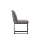 Manhattan Comfort Serena Faux Leather Dining Chair In Gray