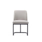Manhattan Comfort Serena Faux Leather Dining Chair In Light Gray