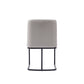 Manhattan Comfort Serena Faux Leather Dining Chair In Light Gray