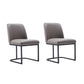 Manhattan Comfort Serena Faux Leather Gray Dining Chairs In A Set Of 2