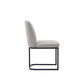 Manhattan Comfort Serena Faux Leather Light Gray Dining Chairs In A Set Of 2