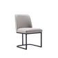 Manhattan Comfort Serena Faux Leather Light Gray Dining Chairs In A Set Of 2