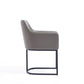 Manhattan Comfort Serena Gray Upholstered Dining Armchair