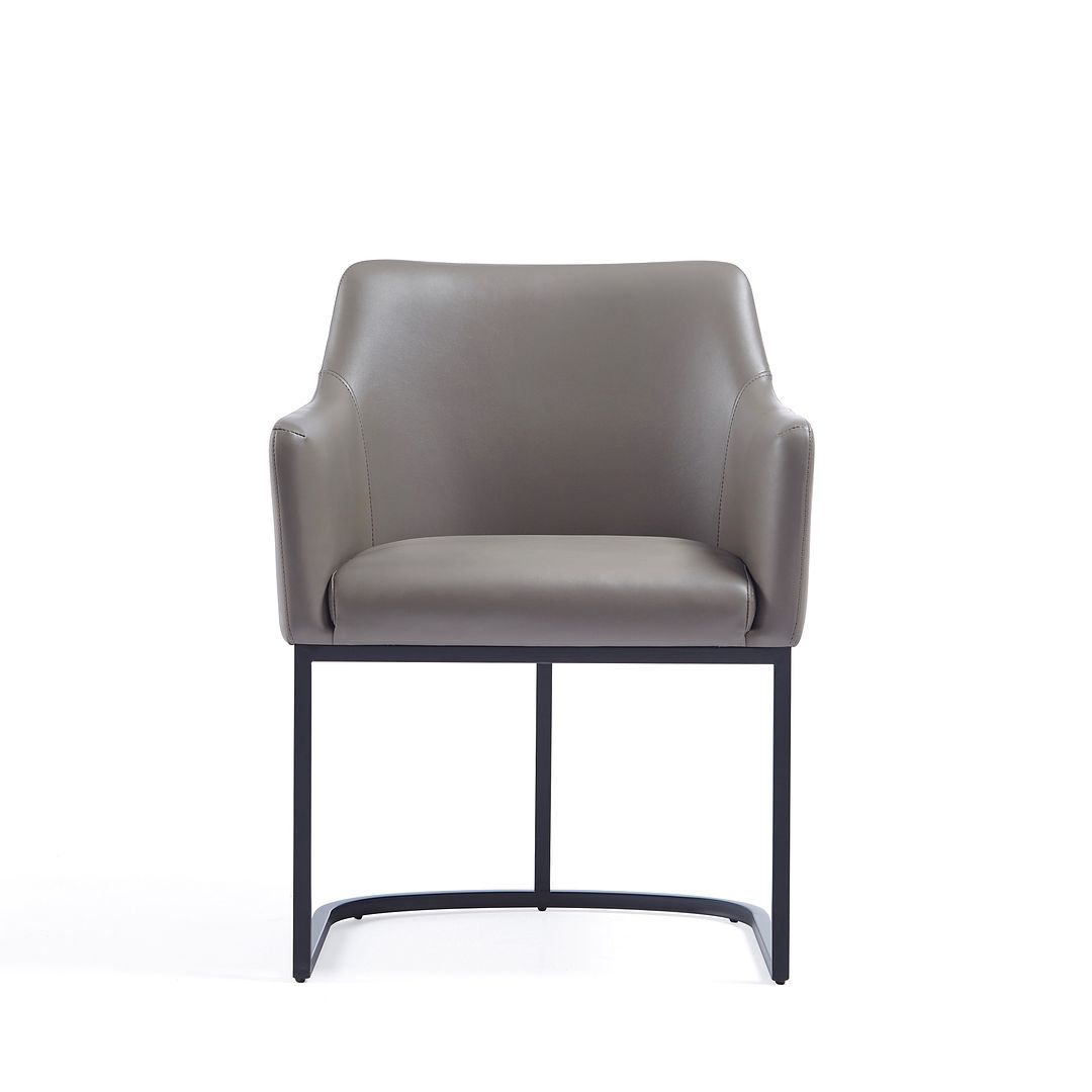 Manhattan Comfort Serena Gray Upholstered Dining Armchair