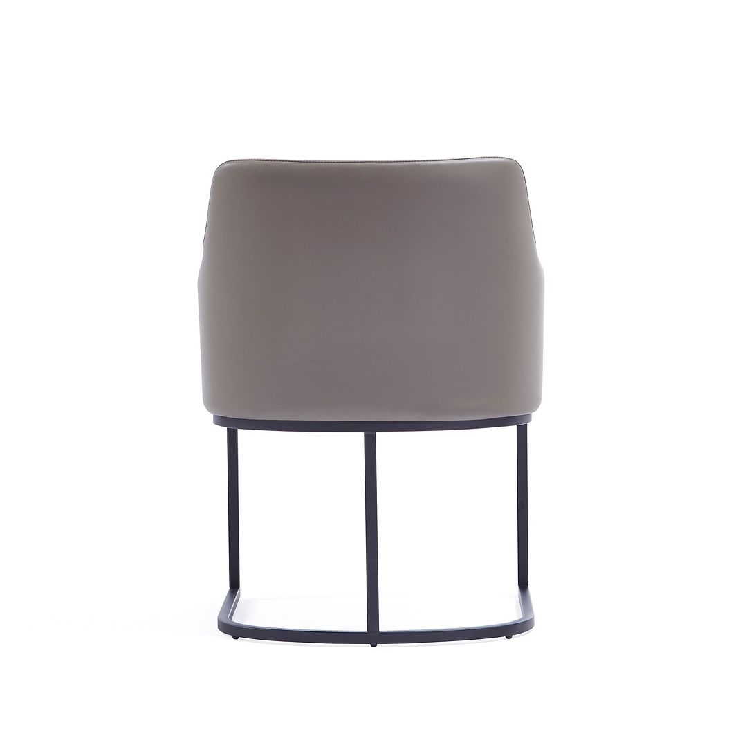 Manhattan Comfort Serena Gray Upholstered Dining Armchair