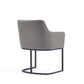 Manhattan Comfort Serena Gray Upholstered Dining Armchair