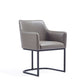 Manhattan Comfort Serena Gray Upholstered Dining Armchair